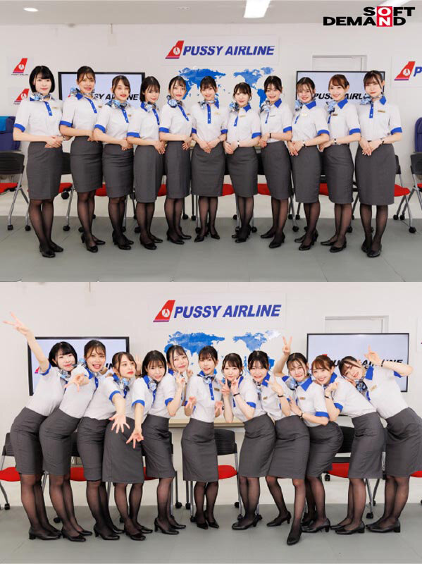 響乃うた・天美めあ・道久てん 【SP特典版】「制服・下着・全裸」でおもてなし またがりオマ○コ航空 圧巻総勢11名＋特別講師1名による2024年度新人CA大型研修編 6セクションの集団おま〇こキャビンレッスン 特典コーナー43分追加！ 総尺190分収録 6＋1セクション【SODクリエイト】