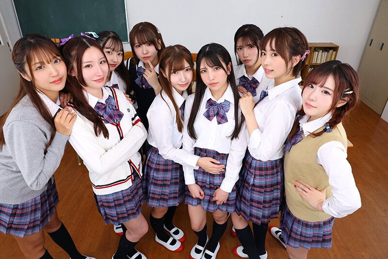 那賀崎ゆきね・沙月恵奈・木下ひまり（花沢ひまり） 【VR】【8K VR】3年H組ハーレム美少女祭り！ 全員と生中出し放題SP学園祭！【unfinished】